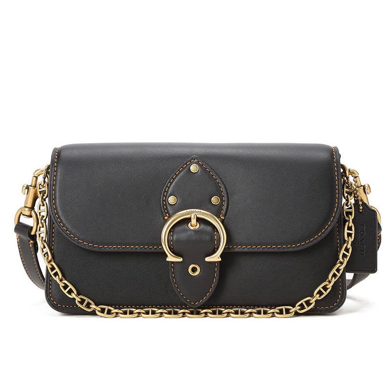 COACH BEAT 口盖包 链条手提包 单肩包 光面皮C带扣4763图片