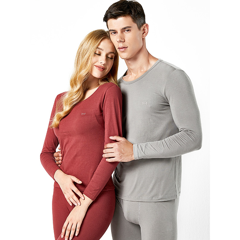 猫人男女款秋冬季保暖内衣套装棉氨系列保暖内衣套装