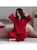 情侣睡衣春秋冬季棉质本命年喜庆结婚红色一男士一女士家居服套装