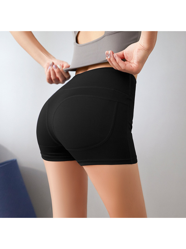 CeenBulled瑜伽裤女夏健身户外跑步提臀高腰运动短裤热裤运动安全骑行裤