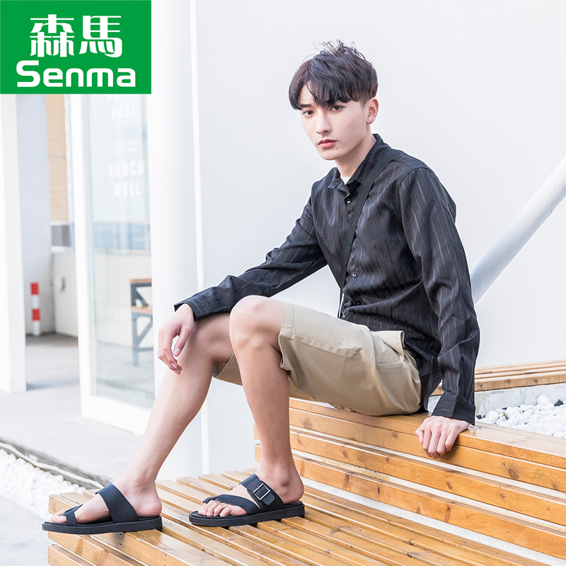 森马男士拖鞋男夏潮夹拖韩版防滑室外穿时尚人字拖沙滩鞋