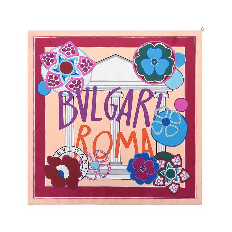 宝格丽 BVLGARI 女士 HERITAGE系列丝质方巾围巾丝巾244567