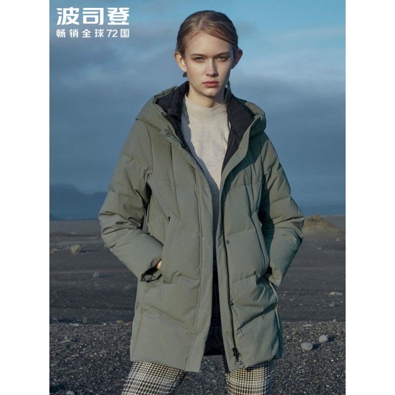 波司登女羽绒服连帽中长款新款妈妈装冬装保暖外套_1图片