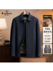 中老年商务脱卸鹅绒内胆双面呢短款大衣男士秋冬羊毛大衣休闲外套