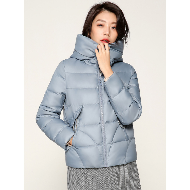 冰洁短款羽绒服连帽厚款保暖冬装时尚宽松女上衣外套J80143002