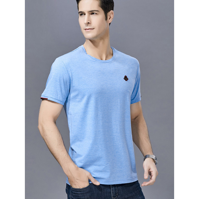 恒源祥男士短袖t恤夏款圆领t恤衫青年宽松休闲半袖