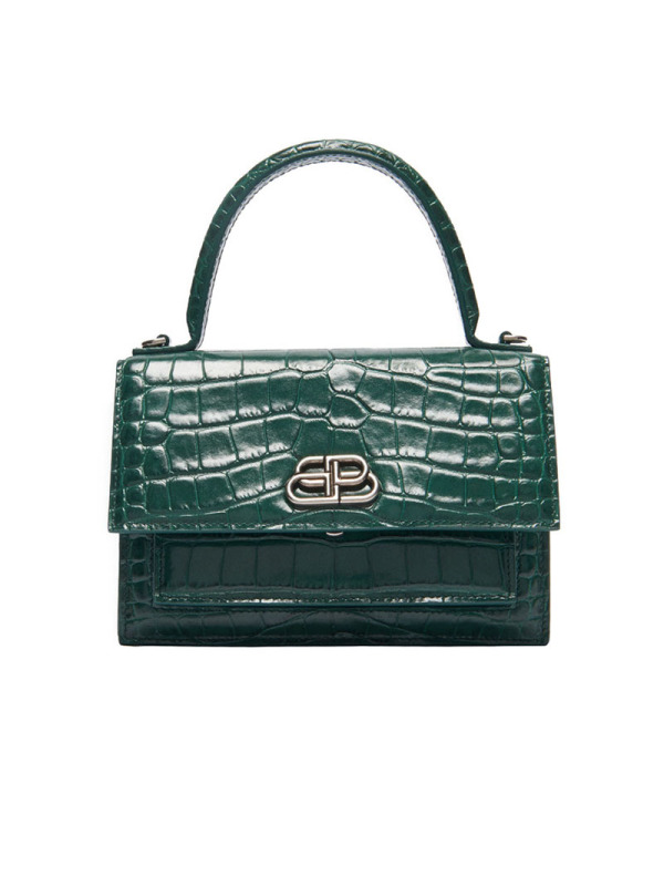 【预定】BALENCIAGA/巴黎世家SHARP超小号单肩包 蜥蜴纹压花