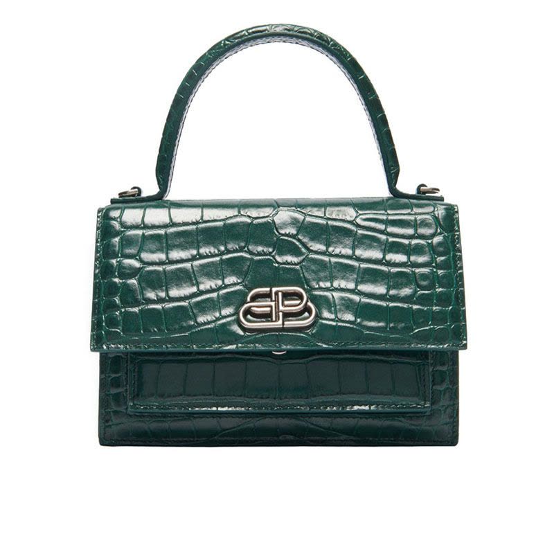 【预定】BALENCIAGA/巴黎世家SHARP超小号单肩包 蜥蜴纹压花图片