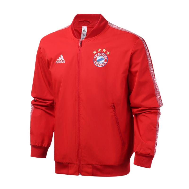 阿迪达斯男服外套夹克拜仁俱乐部足球休闲运动服eh5610