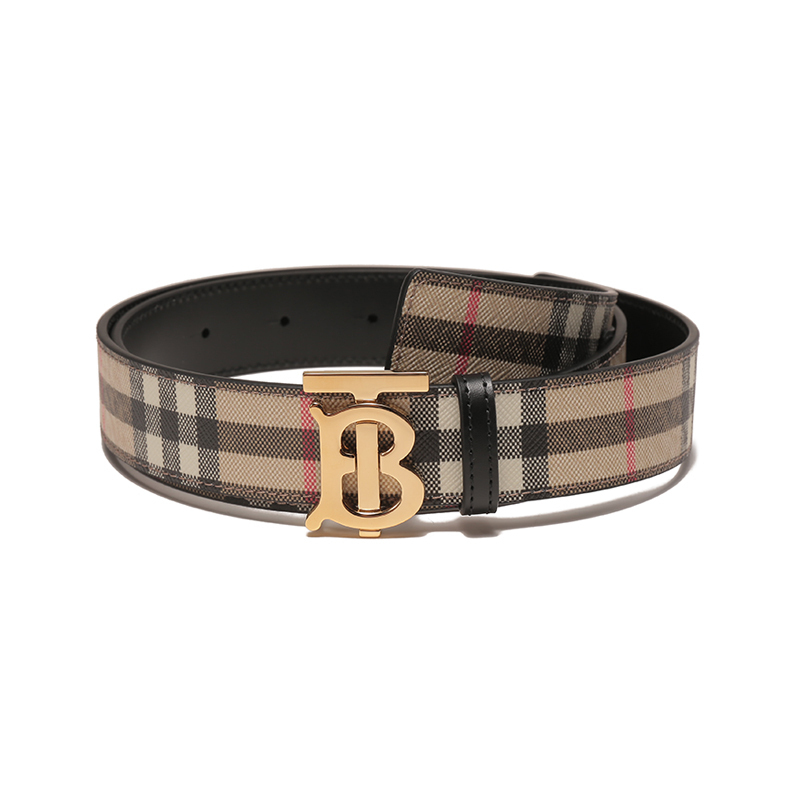 BURBERRY 博柏利 女款专属标识板扣式双面皮带腰带3cm 80524821
