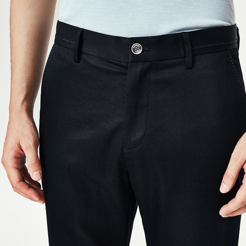 七匹狼休闲裤2019春季青年男士时尚商务微弹直筒休闲长裤图片