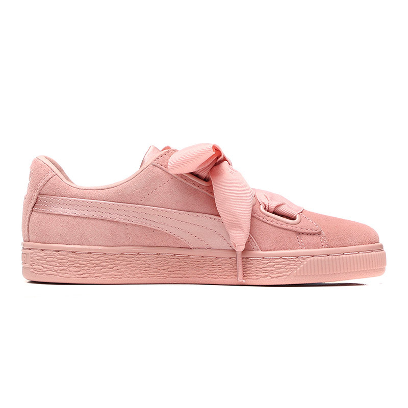 自营puma彪马女款蝴蝶结板鞋3669220236692202桃粉色古银色