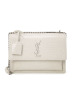 圣罗兰 YSL SUNSET 口盖包中号 字母LOGO鳄鱼纹442906金链 女士斜挎单肩包