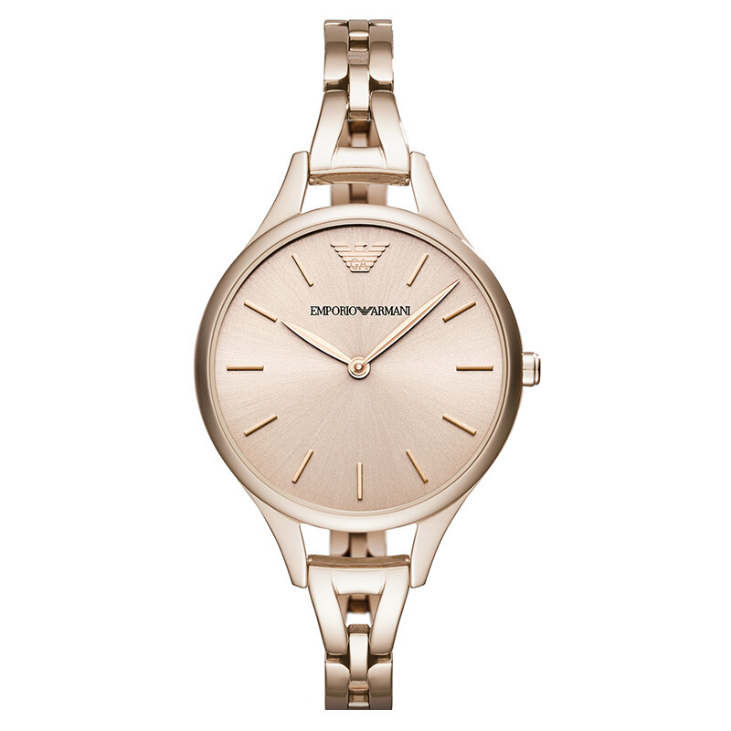 阿玛尼emporioarmani手表欧美品牌小巧精致钢带女士石英表ar11055