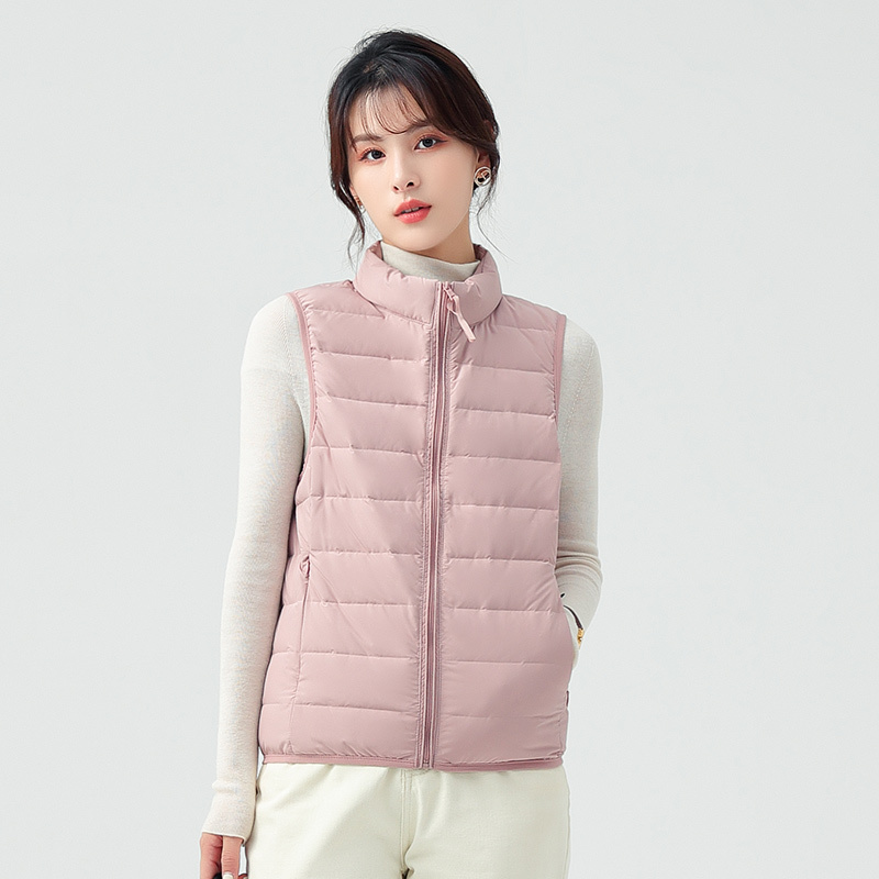 无缝羽绒马甲2021年新款轻薄短款坎肩背心内胆女款羽绒服外套