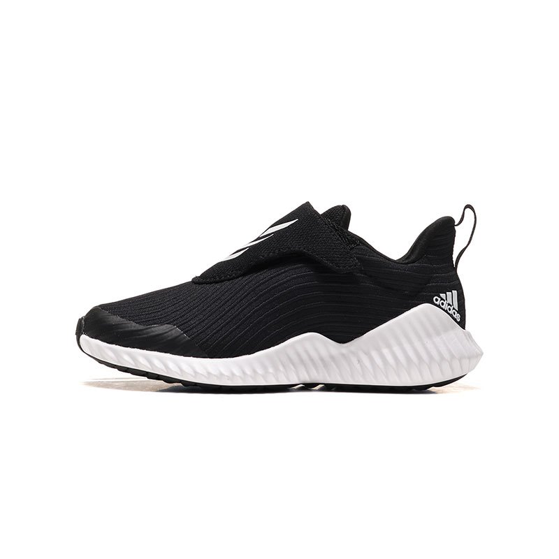 adidas阿迪达斯男儿童鞋小童休闲运动鞋AH2627 AH26271号黑色+亮白