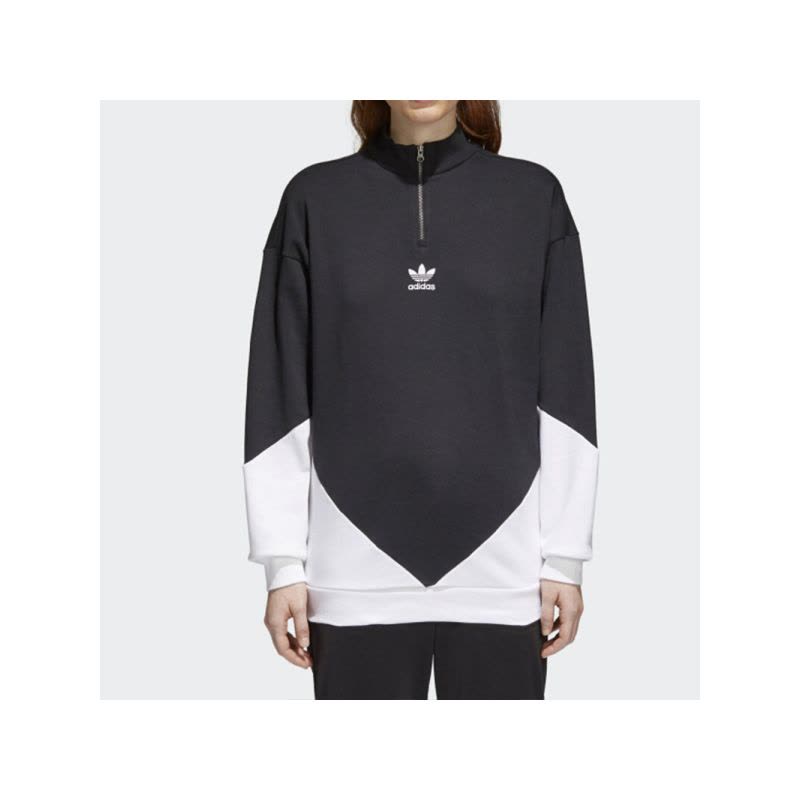 Adidas阿迪达斯三叶女装女子时尚简约拼接运动休闲透气卫衣套头衫CE1738图片