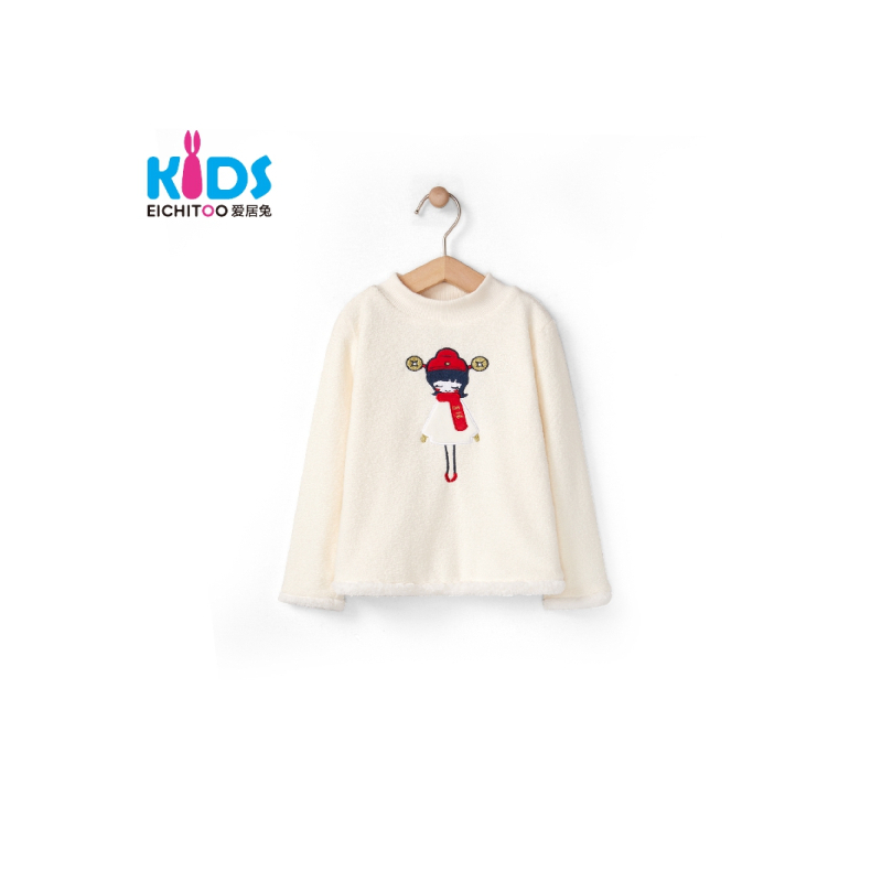 EICHITOO KIDS爱居兔童装女小童时尚印花长袖T恤