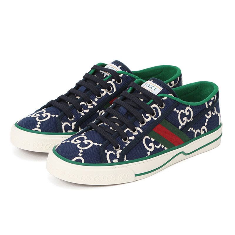古驰GUCCI Tennis 1977 帆布鞋 经典织带织物606111 男士帆布鞋休闲鞋图片