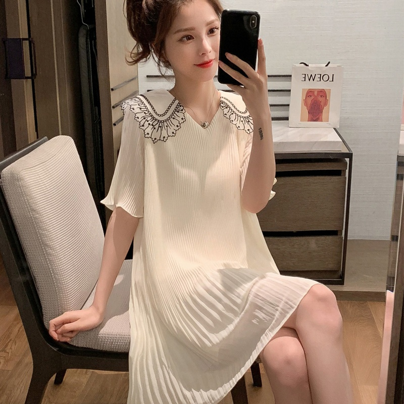 夏季超仙减龄甜美小清新连衣裙女法式小众雪纺短裙新款2019