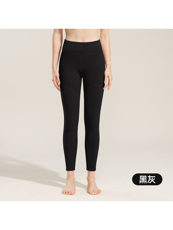 男士羊绒蛋白护膝保暖裤男厚款加绒中老年高腰深裆摇粒绒棉裤女款