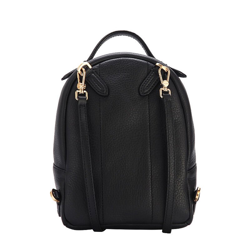 BALLY/巴利 女士黑色拉链红白条拼接双肩包6224413