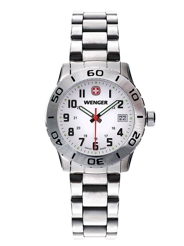 威戈wenger瑞士原装石英表女钢带经典简约休闲女士手表女表010721102