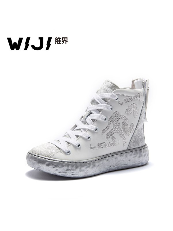 WIJI2019春季新款时尚休闲时装靴个性青春潮流气质魅力女鞋舒适女
