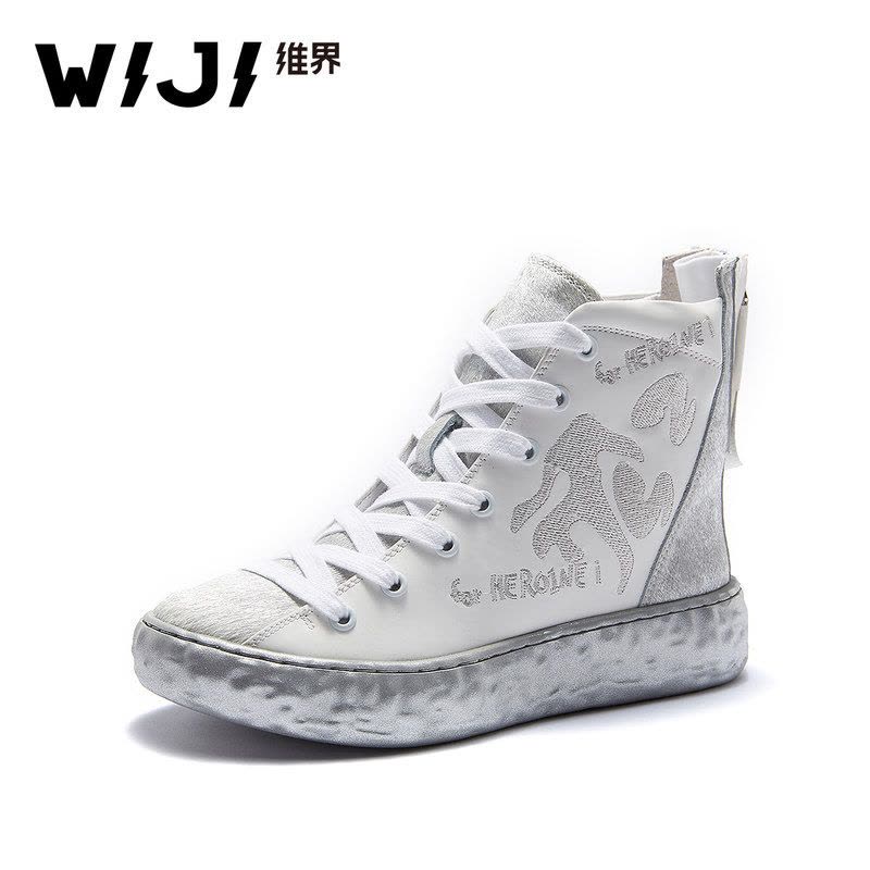 WIJI2019春季新款时尚休闲时装靴个性青春潮流气质魅力女鞋舒适女图片