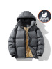 男装冬季羽绒服男士新款白鹅绒黑金连帽百搭户外保暖加厚宽松外套