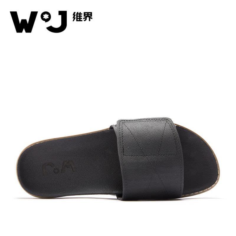 维界维界夏季新款个性创意潮牌懒人拖鞋男时尚外穿青春潮流男士一字拖图片