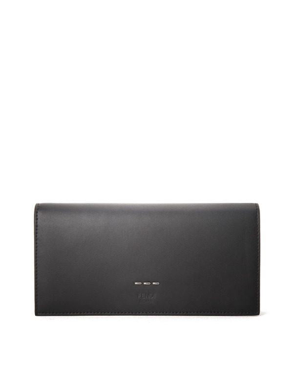 FENDI/芬迪 男钱包金属饰条长款翻盖钱夹 7M0186