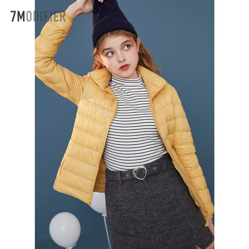 专柜同款白鸭绒羽绒服短款轻薄小棉袄拉夏贝尔修身女装2019冬季新款外套709D8002