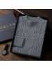 山羊绒衫秋冬新款男士宽松半高领打底菱形纯色套头针织衫毛衣