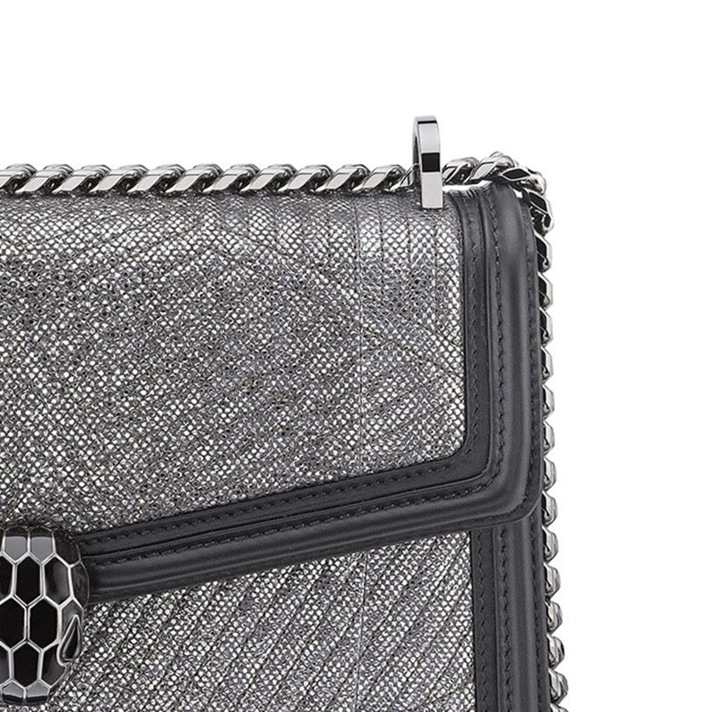 【预定】BVLGARI宝格丽 Serpenti Diamond Blast经典蛇头单肩包289478水蛇皮/牛皮革图片