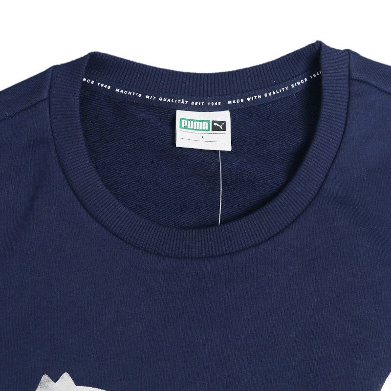 PUMA(彪马)春季男子新款休闲运动服大logo圆领针织套头针织卫衣图片