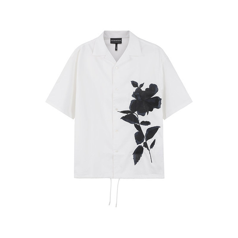 阿玛尼 EMPORIO ARMANI 男士休闲短袖衬衫3R1CC4 1NSEZ