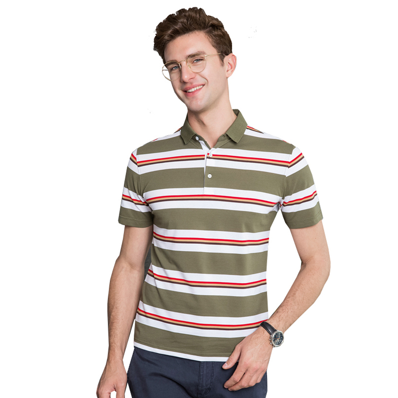 雅鹿男士短袖t恤2019夏新款t恤半袖翻领棉polo打底衫男装