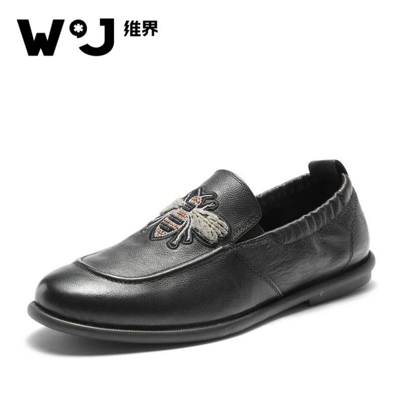 维界新品一脚蹬舒适乐福鞋男图片