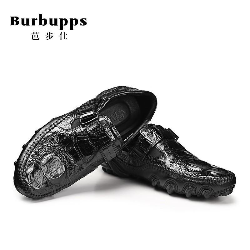 法国芭步仕Burbupps 2018新款爆款男士真皮时尚八爪鱼豆豆鞋