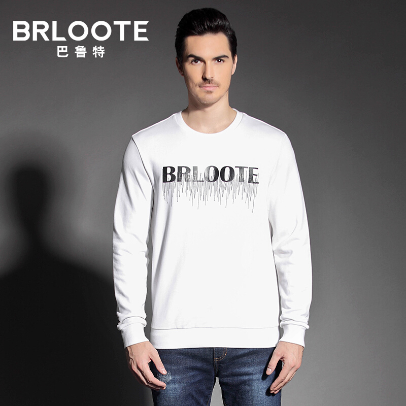 Brloote/巴鲁特男士时尚长袖卫衣 圆领套头T恤衫秋装