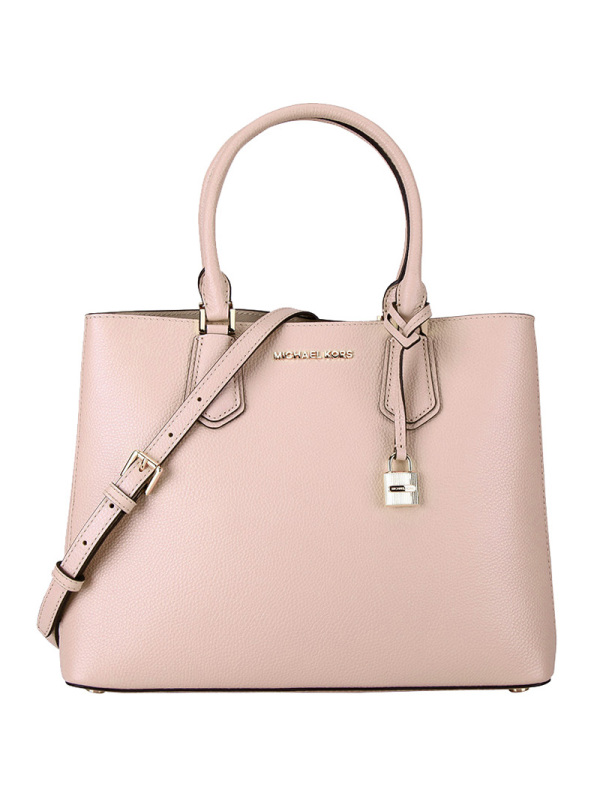MICHAEL KORS 迈克·科尔斯 MK女包 ADELE系列粉色皮质女士手提单肩包
