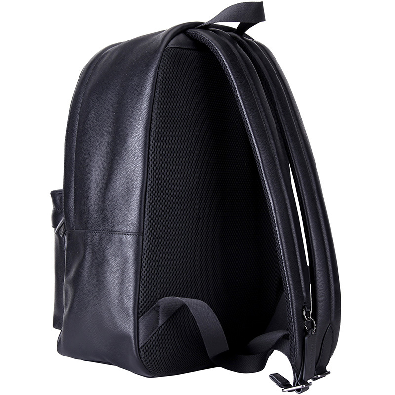 coach蔻驰男士黑色彩条皮质双肩背包f23214qbn3e