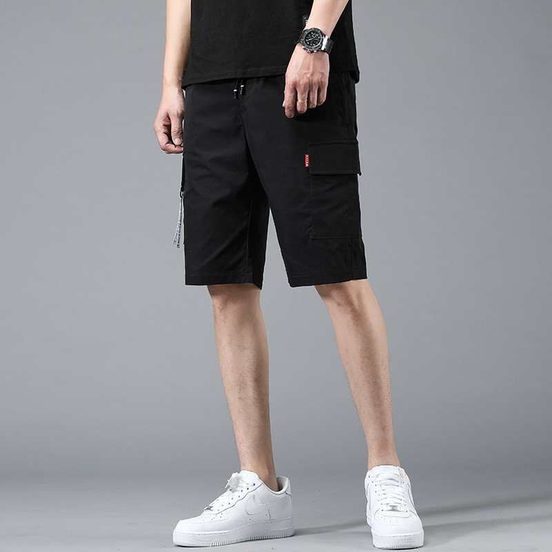 ceba男马裤休闲裤男夏季五分休闲裤薄款精神小伙工装裤五分潮