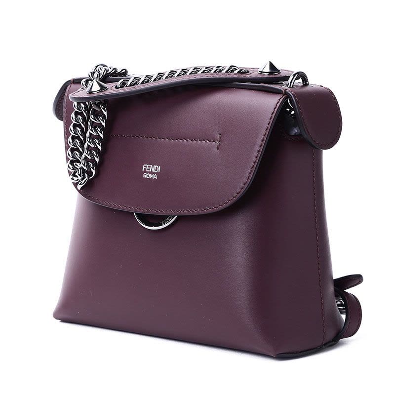 FENDI/芬迪 女包BACK TO SCHOOL迷你圆环磁扣拎斜挎双肩背包 8BZ041 19x17x9CM图片