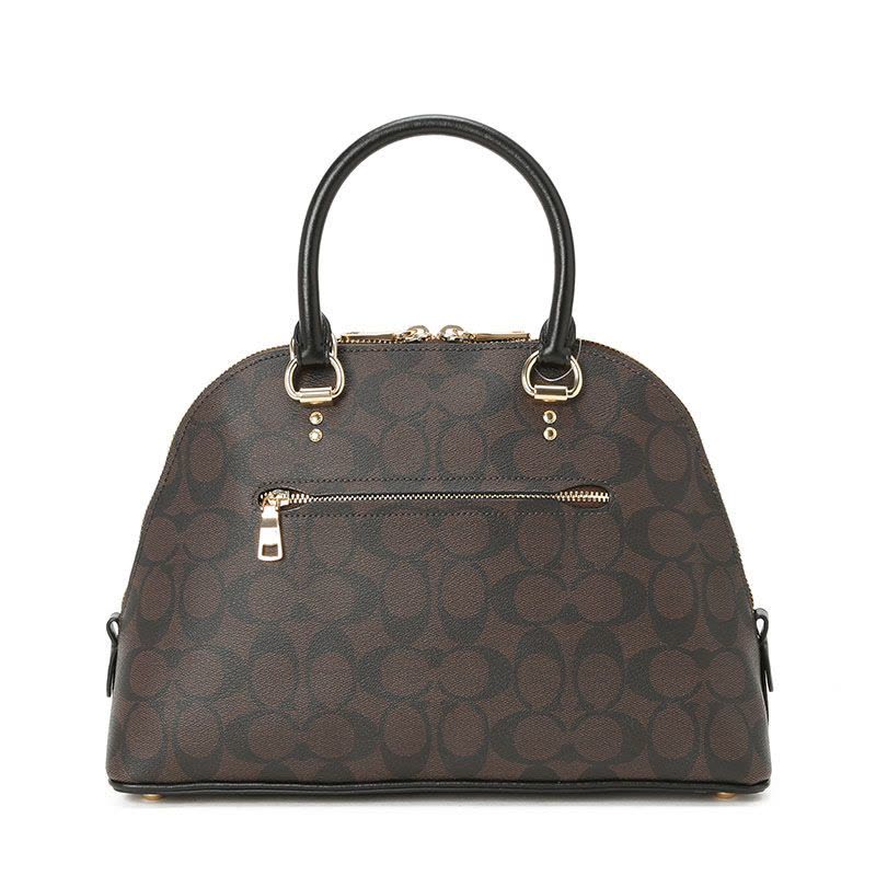 COACH 蔻驰 SIERRA SATCHEL 女士斜挎包 贝壳包 字母马车标织物F2558金扣图片
