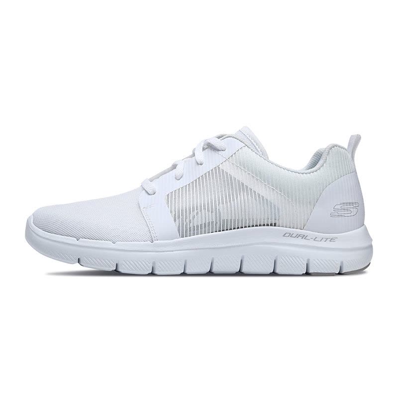 斯凯奇Skechers 运动鞋 夏季男子时尚舒适面透气轻质低帮休闲鞋-666045-WHT图片