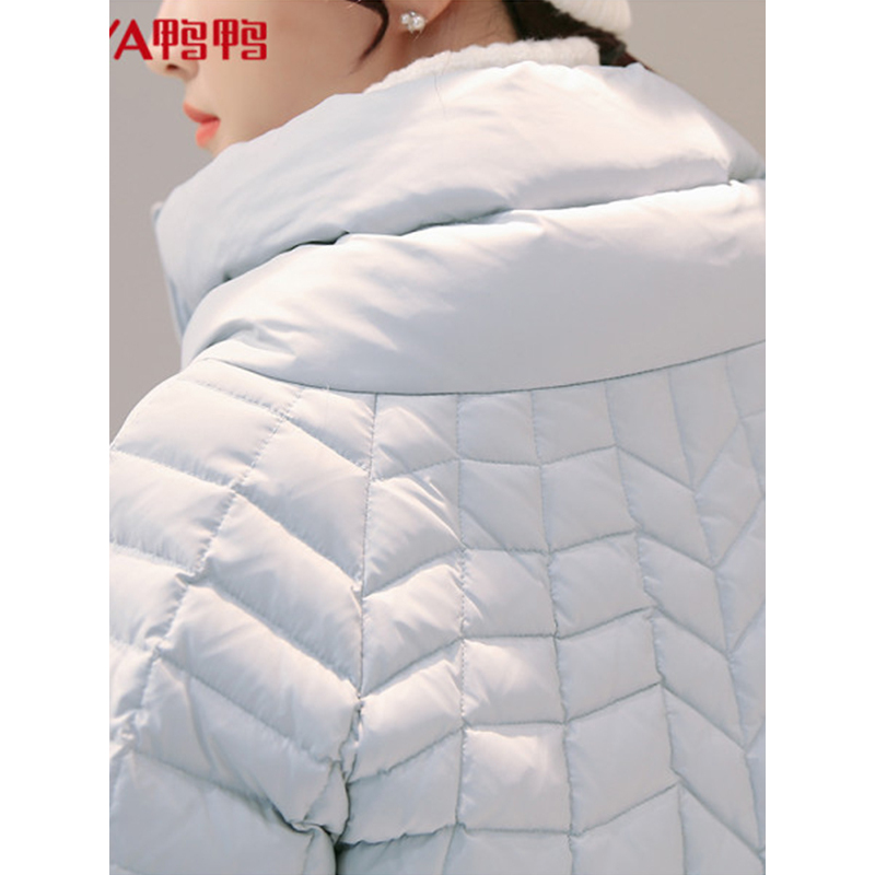 鸭鸭 秋冬新款女装女立领中长款羽绒服时尚休闲外套潮B-56230