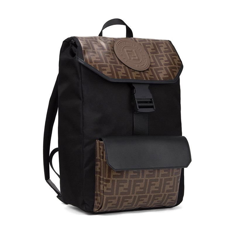 fendi男士织物配皮双肩包7vz045a6kk