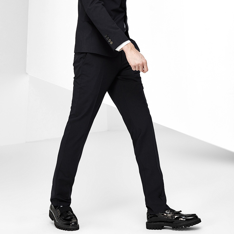 gxg男装春季男士时尚休闲都市流行绅士商务藏青色西裤